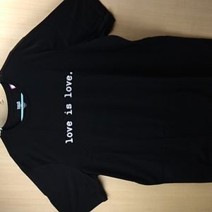 Hope and wonder Men's 2XLT Tshirt in black love is love.